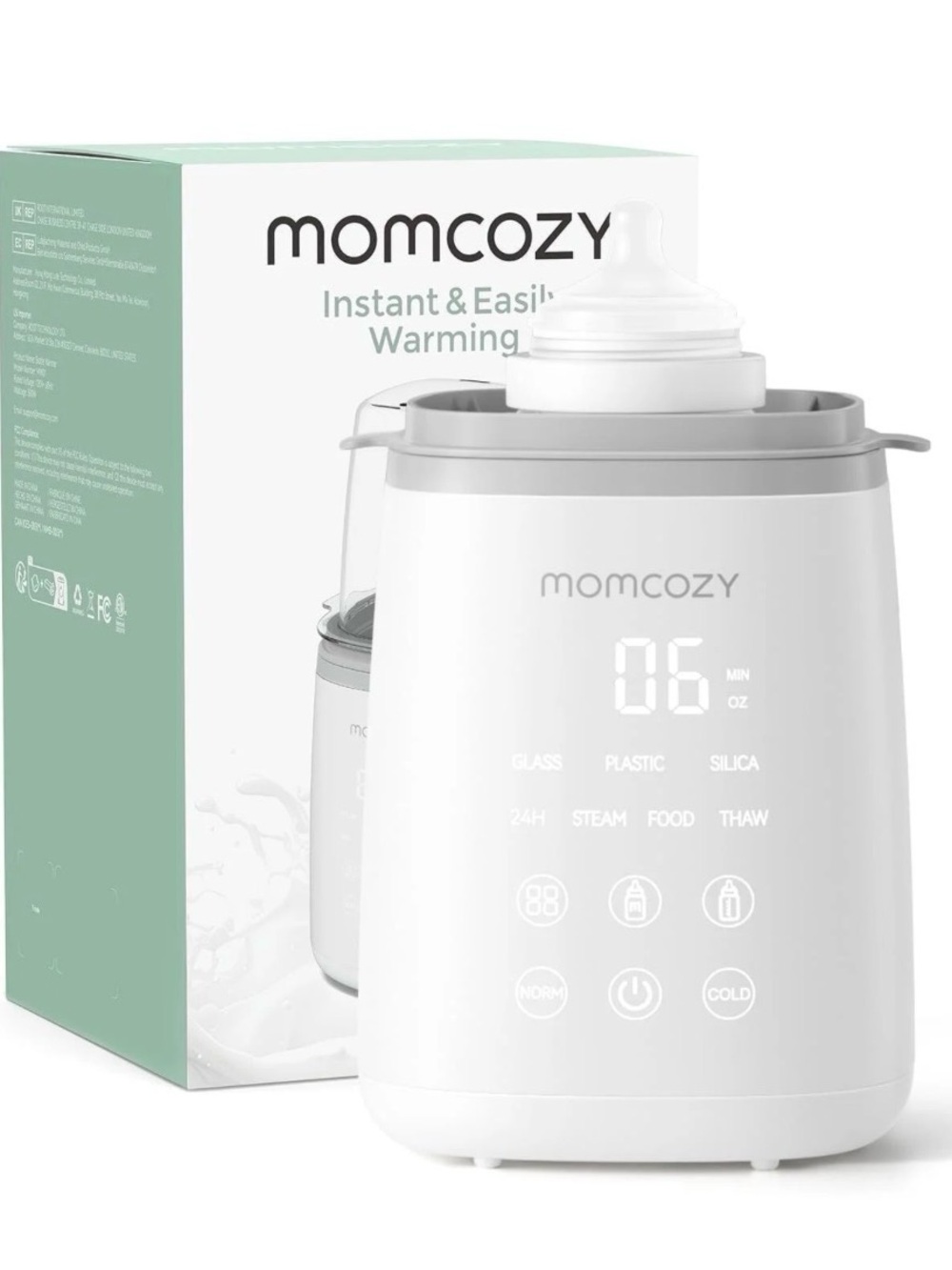 White Baby Bottle Warmer – Fast, Gentle Warming